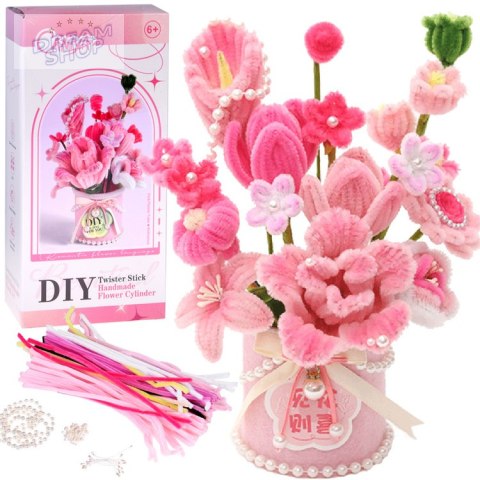 Zestaw kreatywny DIY Stwórz materiałowe KWIATY w wazonie Flowerbox ZA5866