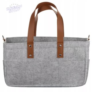 Duży Filcowy Organizer Szary XXL Dla Mamy i Maluszka Na Pieluszki i Akcesoria TF1