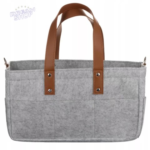 Duży Filcowy Organizer Szary XXL Dla Mamy i Maluszka Na Pieluszki i Akcesoria TF1