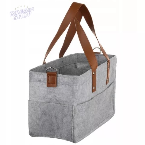 Duży Filcowy Organizer Szary XXL Dla Mamy i Maluszka Na Pieluszki i Akcesoria TF1