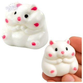 Gniotek Miękki Chomik Sensoryczny Antystersowy Squishy Biały 5cm