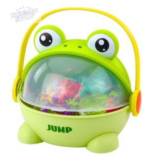 Gra Zręcznościowa Skaczące Żabki Pojemnik 15 Żabek Zielona