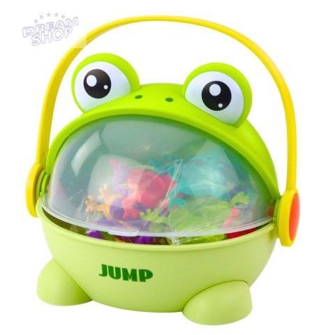 Gra Zręcznościowa Skaczące Żabki Pojemnik 15 Żabek Zielona