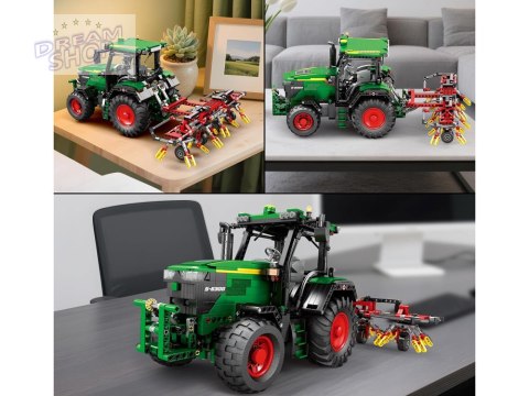 Klocki konstrukcyjne - Zdalnie sterowany TRAKTOR z bronami 1664-ele ZA5798