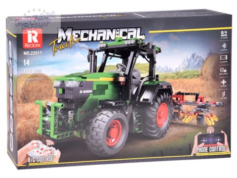 Klocki konstrukcyjne - Zdalnie sterowany TRAKTOR z bronami 1664-ele ZA5798