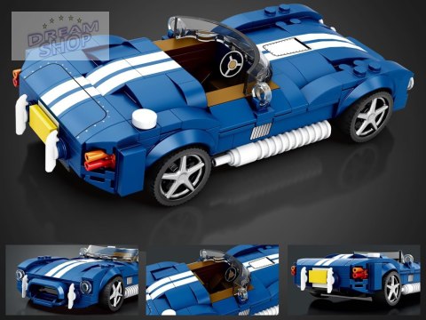 Klocki techniczne Sportowe auto NIEBIESKI klasyczny roadster 312-ele ZA5792