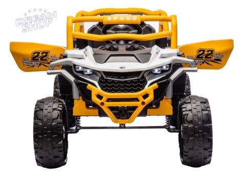 Pojazd na akumulator M1 Biało-Żółty 4x4 Pojazd na akumulator M1 Biało-Żółty 4x4