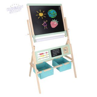 Tablica drewniana LULILO Kredo akcesoria kredy markery magnesy kosze 110cm