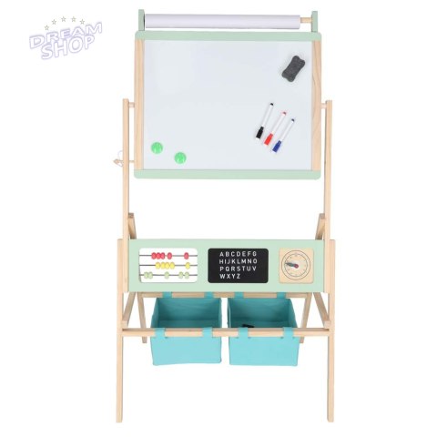 Tablica drewniana LULILO Kredo akcesoria kredy markery magnesy kosze 110cm