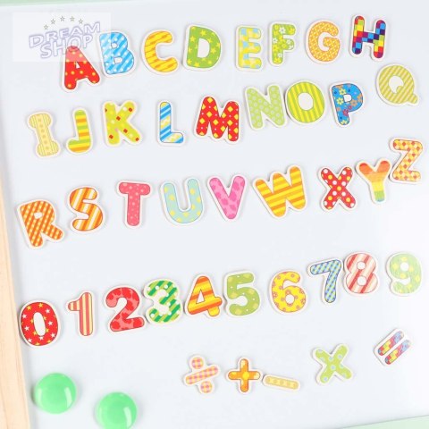Tablica drewniana LULILO Kredo akcesoria kredy markery magnesy kosze 110cm