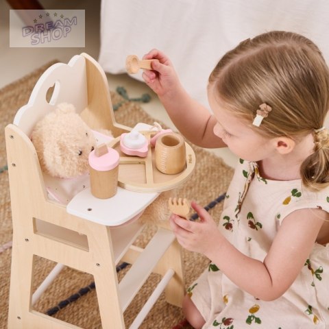 VIGA PolarB Drewniany Zestaw do Karmienia Lalki Torba - z Butelką i Śliniaczkiem