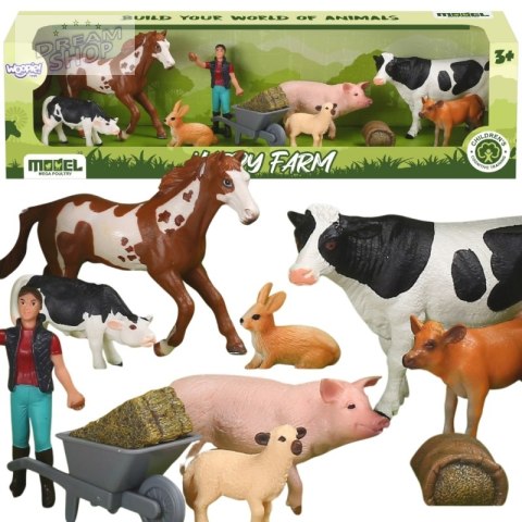 WOOPIE Figurki Zwierząt Szczęśliwa Farma 10el.