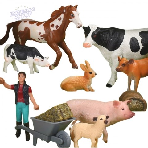 WOOPIE Figurki Zwierząt Szczęśliwa Farma 10el.
