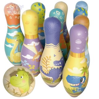 WOOPIE Gra Zręcznościowa Kręgle Dinozaury Zestaw 12el.
