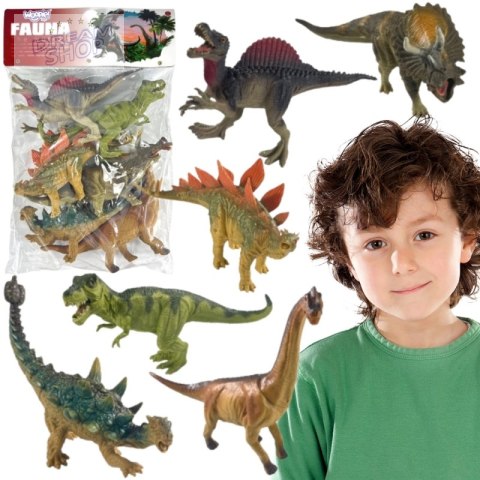 WOOPIE Zestaw Figurek Dinozaurów 6 Sztuk T-Rex