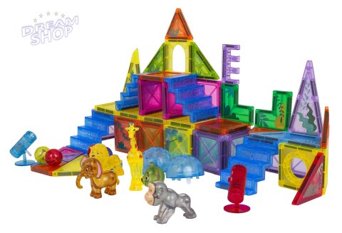 Zestaw Klocków Magnetycznych 3D ZOO 64el.