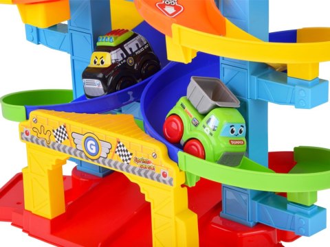 Zestaw Spiralny TOR samochodowy + autko policja i wywrotka 19-ele ZA5692