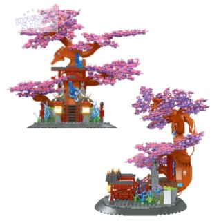 Klocki Konstrukcyjne Drzewo Wiśni Różowe Dekoracja 1370 el.