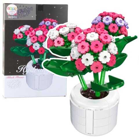 Klocki Konstrukcyjne Różowa Hortensja W Doniczce 342 el.