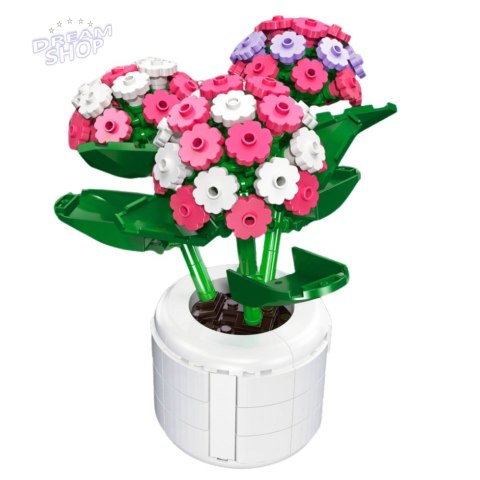 Klocki Konstrukcyjne Różowa Hortensja W Doniczce 342 el.