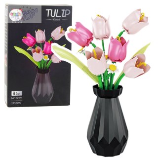 Klocki Konstrukcyjne Tulipany W Wazonie Bukiet 223 el.