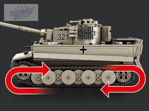 Klocki konstrukcyjne czołg TIGER I World of Tanks 1138ele 1:28 ZA5807