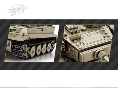 Klocki konstrukcyjne czołg TIGER I World of Tanks 1138ele 1:28 ZA5807