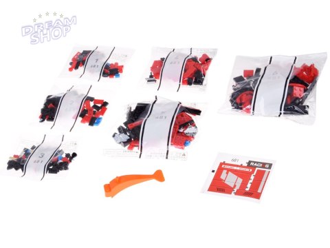 Klocki techniczne Auto CZERWONE w stylu sportowego coupe 373-ele ZA5782