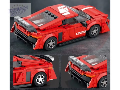 Klocki techniczne Auto CZERWONE w stylu sportowego coupe 373-ele ZA5782