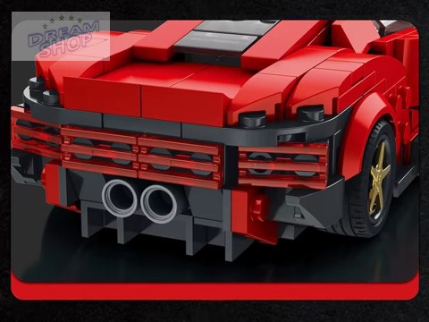 Klocki techniczne Futurystyczne auto CZERWONE drzwi unoszone 275-ele ZA5794