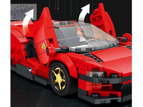Klocki techniczne Futurystyczne auto CZERWONE drzwi unoszone 275-ele ZA5794