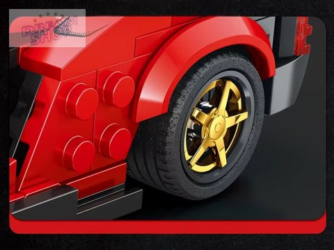 Klocki techniczne Futurystyczne auto CZERWONE drzwi unoszone 275-ele ZA5794