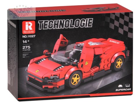 Klocki techniczne Futurystyczne auto CZERWONE drzwi unoszone 275-ele ZA5794