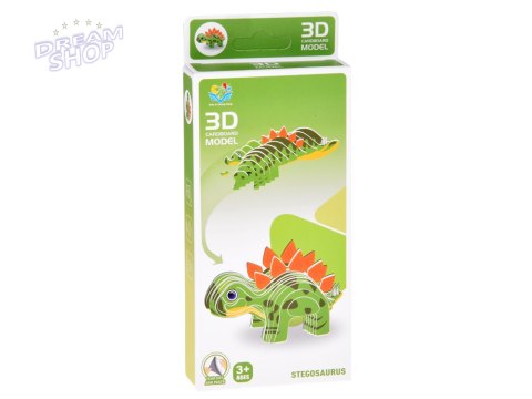 Puzzle 3D Kartonowy Model - Dinozaur Stegosaurus DIY Zrób to sam ZA5810