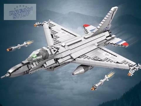 Reobrix Klocki konstrukcyjne samolot myśliwiec F16 1337ele ZA5801