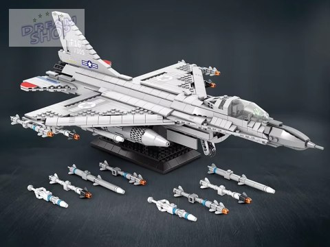 Reobrix Klocki konstrukcyjne samolot myśliwiec F16 1337ele ZA5801