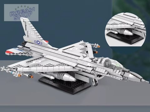 Reobrix Klocki konstrukcyjne samolot myśliwiec F16 1337ele ZA5801