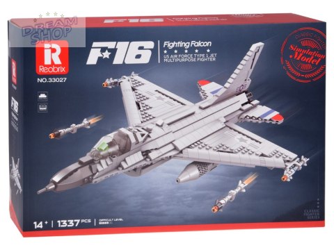 Reobrix Klocki konstrukcyjne samolot myśliwiec F16 1337ele ZA5801