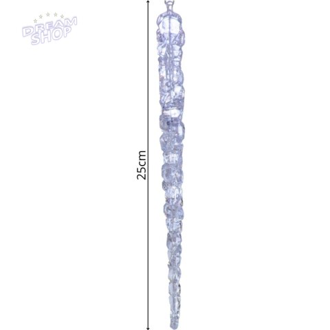 SOPLE LODU KRYSZTAŁOWE DEKORACJA WISZĄCA 25 CM 6 SZT