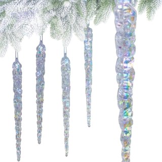 SOPLE LODU KRYSZTAŁOWE DEKORACJA WISZĄCA 30CM 4SZT