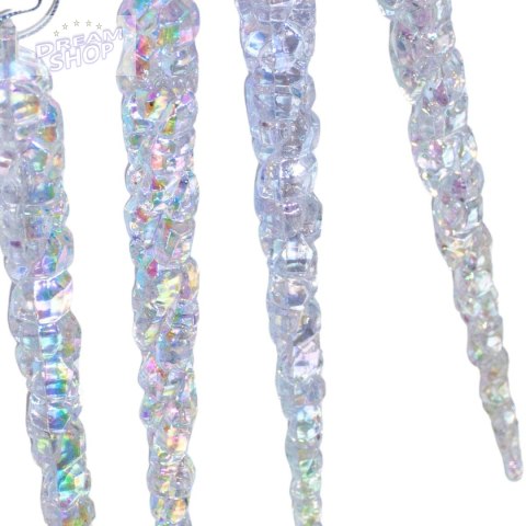 SOPLE LODU KRYSZTAŁOWE DEKORACJA WISZĄCA 30CM 4SZT