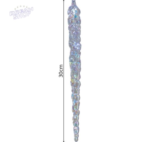 SOPLE LODU KRYSZTAŁOWE DEKORACJA WISZĄCA 30CM 4SZT