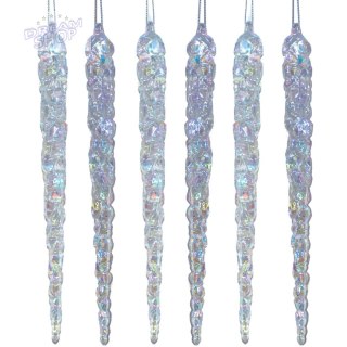 SOPLE LODU OPALIZUJĄCE DEKORACJA WISZĄCA 25 CM 6 SZT