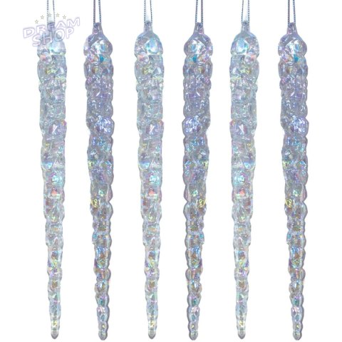 SOPLE LODU OPALIZUJĄCE DEKORACJA WISZĄCA 25 CM 6 SZT