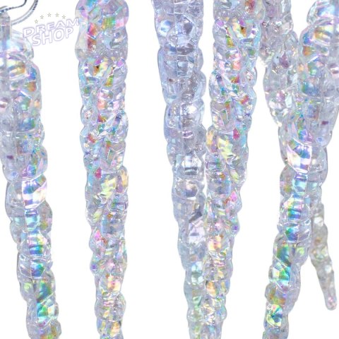 SOPLE LODU OPALIZUJĄCE DEKORACJA WISZĄCA 25 CM 6 SZT