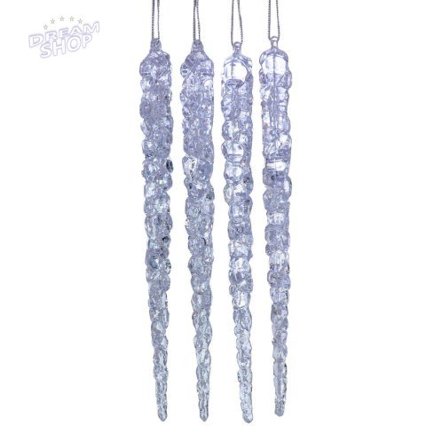 SOPLE LODU OPALIZUJĄCE DEKORACJA WISZĄCA 30 CM 4 SZT