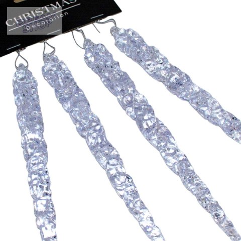 SOPLE LODU OPALIZUJĄCE DEKORACJA WISZĄCA 30 CM 4 SZT