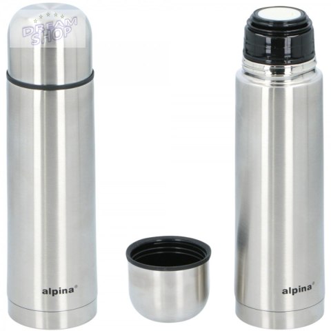 TERMOS TERMICZNY TURYSTYCZNY ALPINA 480ML SREBRNY