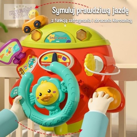 WOOPIE BABY Interaktywna Kierownica Samolot Pojazd na Łózeczko Wózek Efekty 18m+