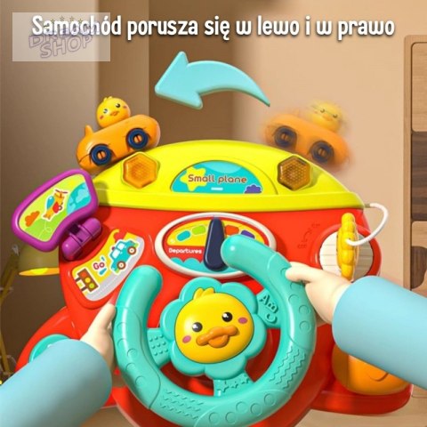 WOOPIE BABY Interaktywna Kierownica Samolot Pojazd na Łózeczko Wózek Efekty 18m+